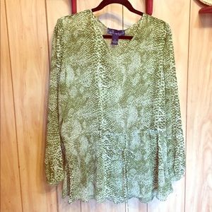 XL Sheer Bohemian Style Blouse